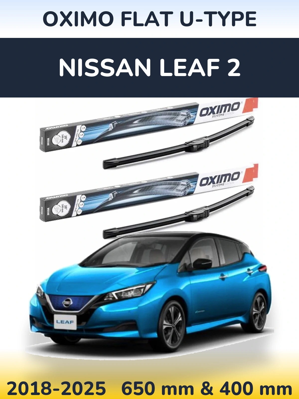 Torkarblad Oximo Flat U-type för Nissan Leaf 2