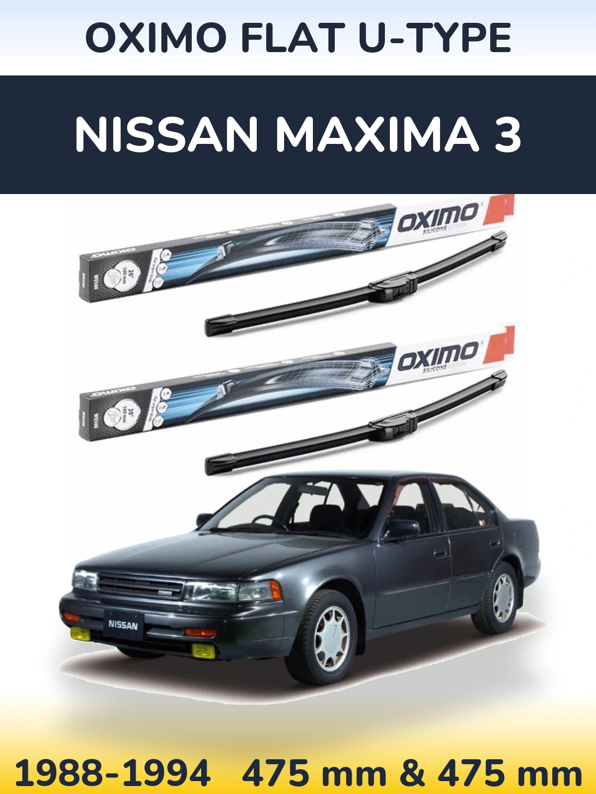 Torkarblad Oximo Flat U-type för Nissan Maxima 3