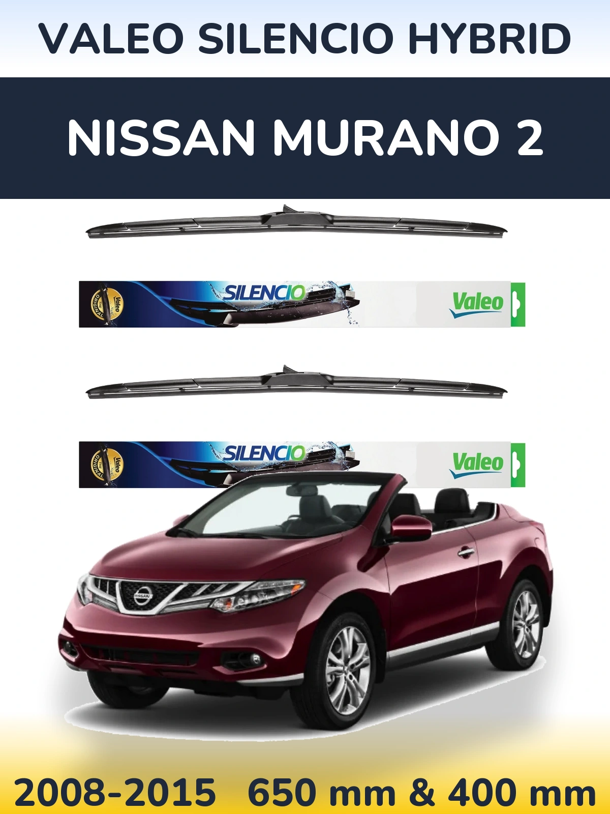 Torkarblad Valeo Silencio Hybrid för Nissan Murano 2