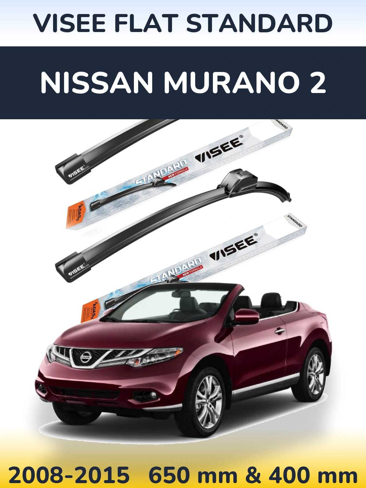 Torkarblad VISEE FLAT STANDARD för Nissan Murano 2