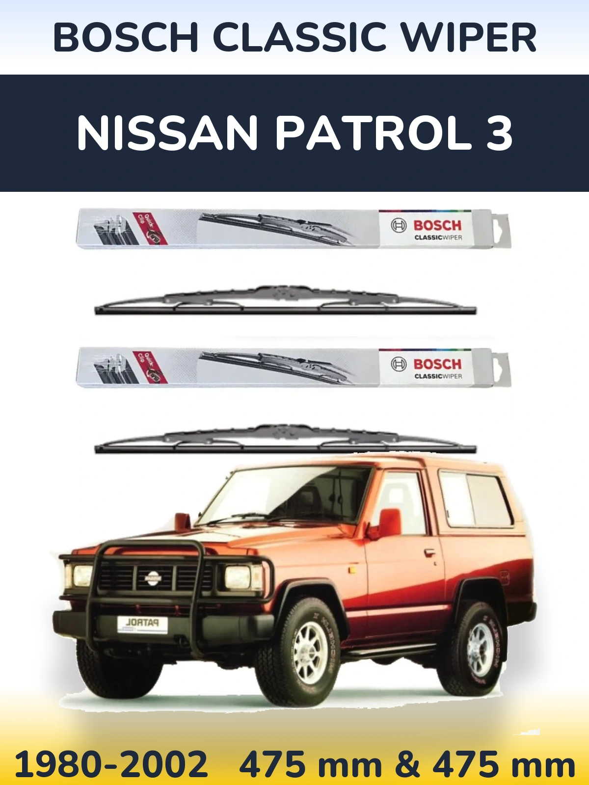 Torkarblad BOSCH Classic Wiper för Nissan Patrol 3