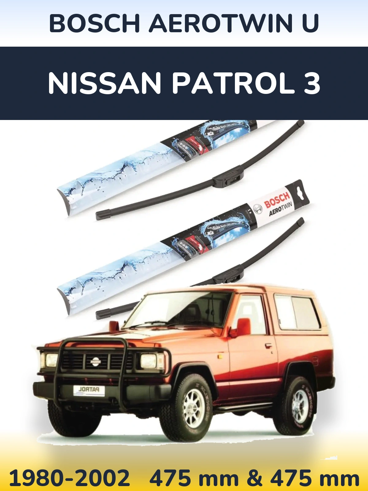 Torkarblad BOSCH AeroTwin U för Nissan Patrol 3