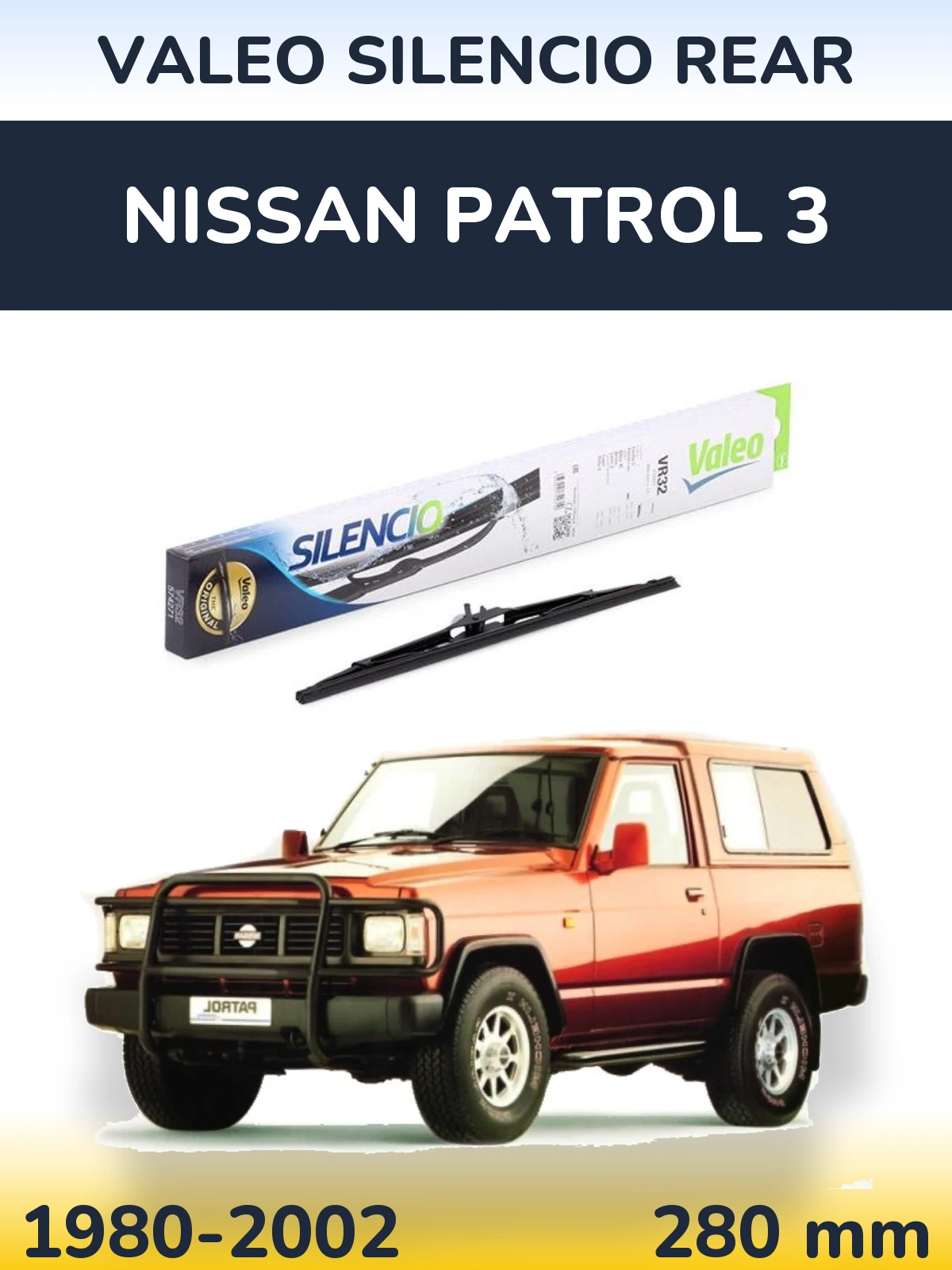 Torkarblad Valeo Silencio Rear för Nissan Patrol 3