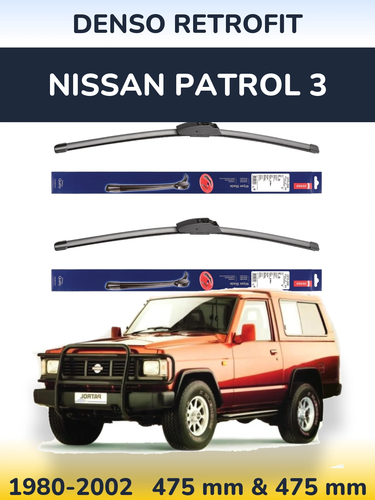 Torkarblad Denso Retrofit för Nissan Patrol 3