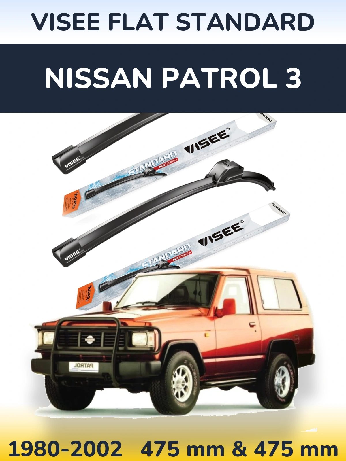 Torkarblad VISEE FLAT STANDARD för Nissan Patrol 3