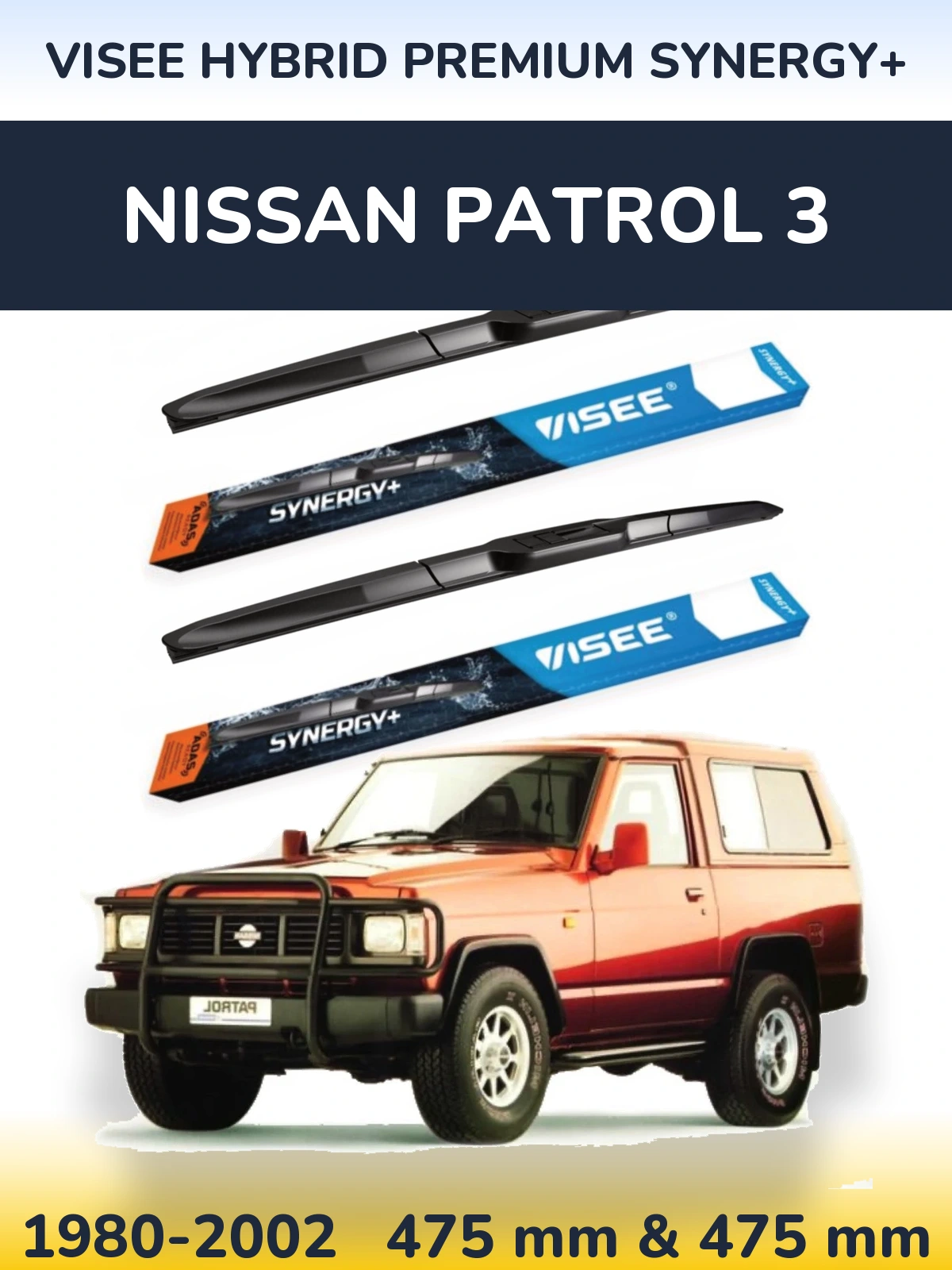 Torkarblad VISEE HYBRID PREMIUM SYNERGY+ för Nissan Patrol 3