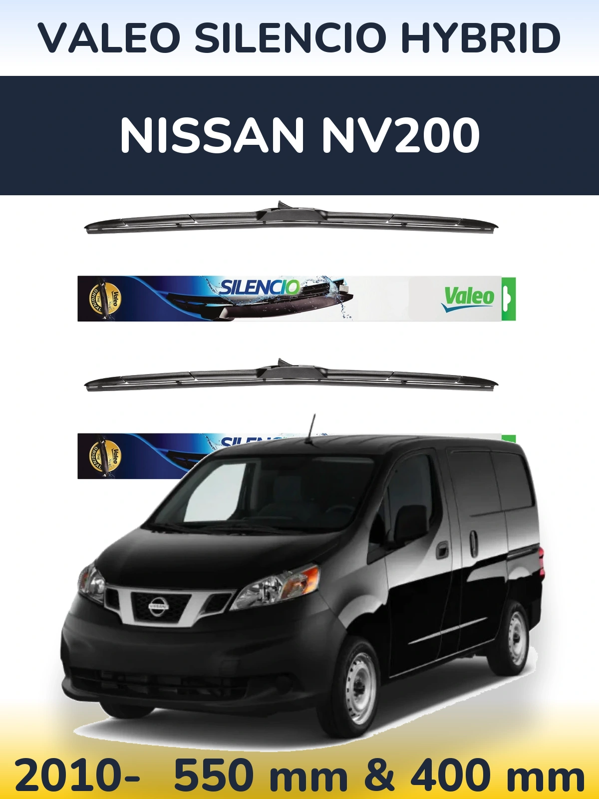 Torkarblad Valeo Silencio Hybrid för Nissan NV200