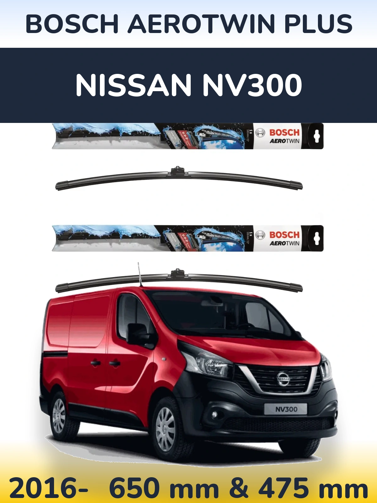 Torkarblad BOSCH AeroTwin Plus för Nissan NV300