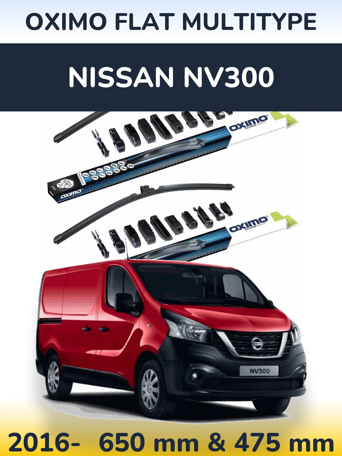 Torkarblad Oximo Flat MultiType för Nissan NV300