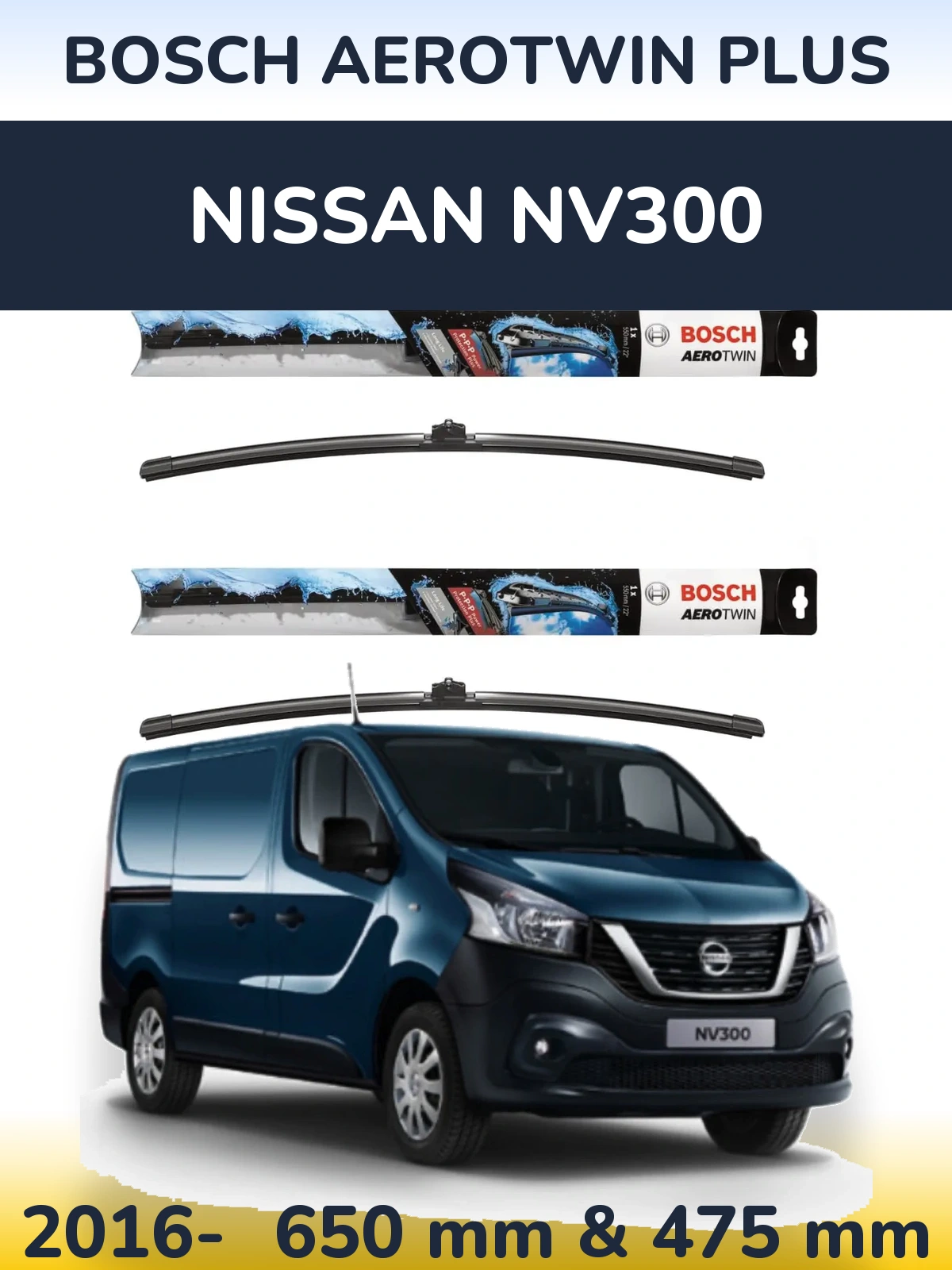 Torkarblad BOSCH AeroTwin Plus för Nissan NV300