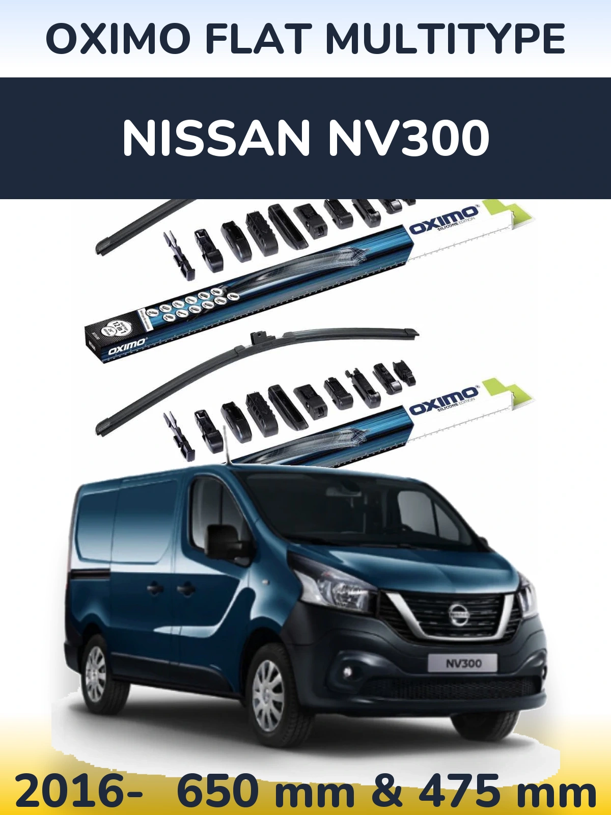 Torkarblad Oximo Flat MultiType för Nissan NV300