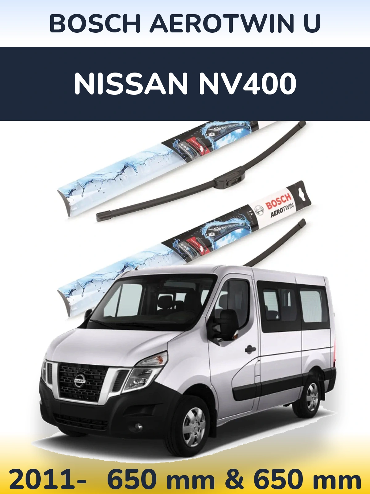 Torkarblad BOSCH AeroTwin U för Nissan NV400