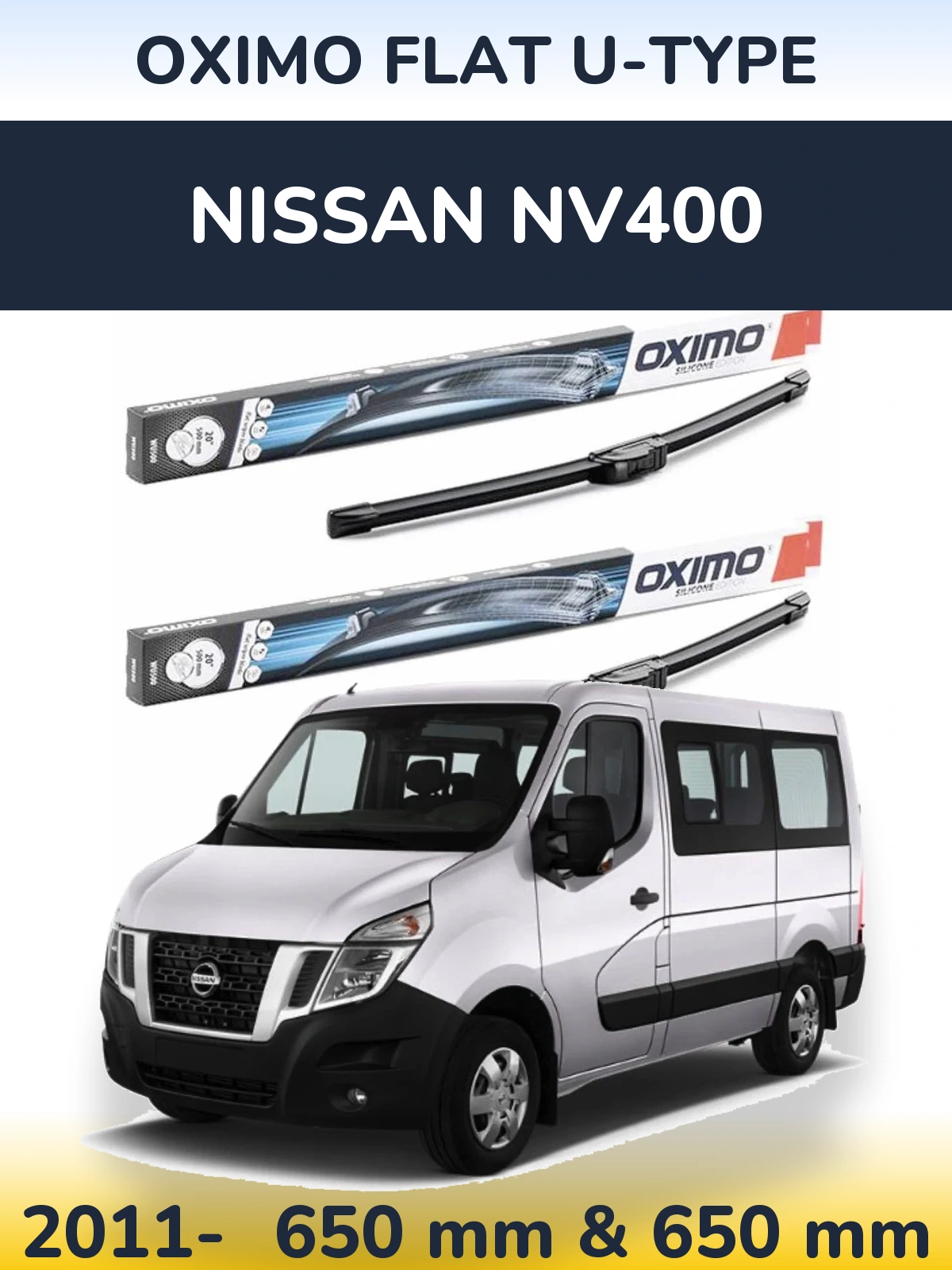 Torkarblad Oximo Flat U-type för Nissan NV400