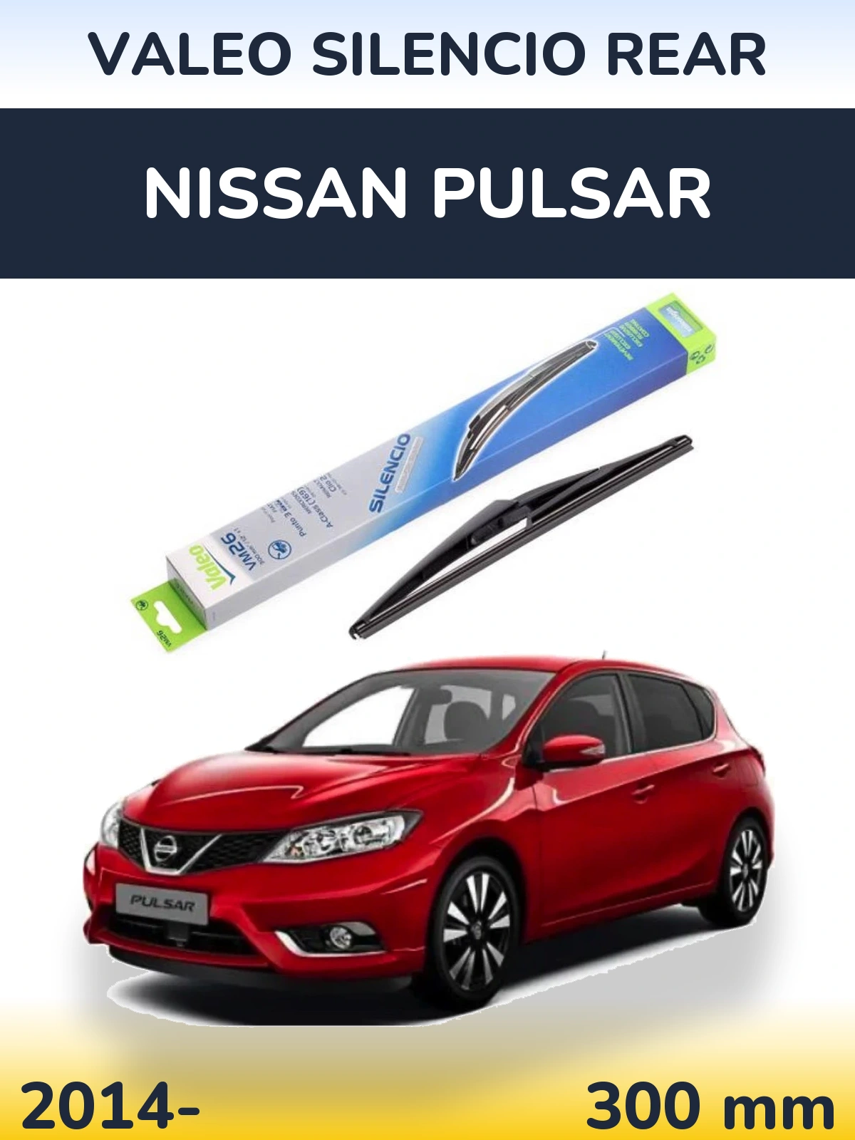 Torkarblad Valeo Silencio Rear för Nissan Pulsar
