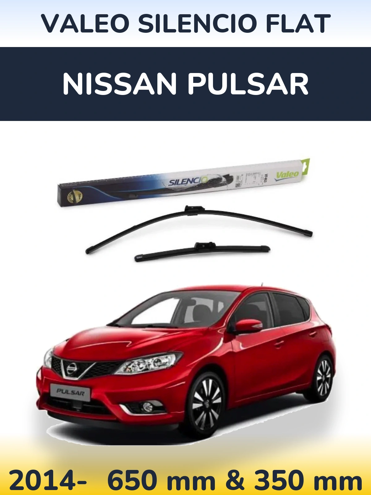 Torkarblad Valeo Silencio Flat för Nissan Pulsar