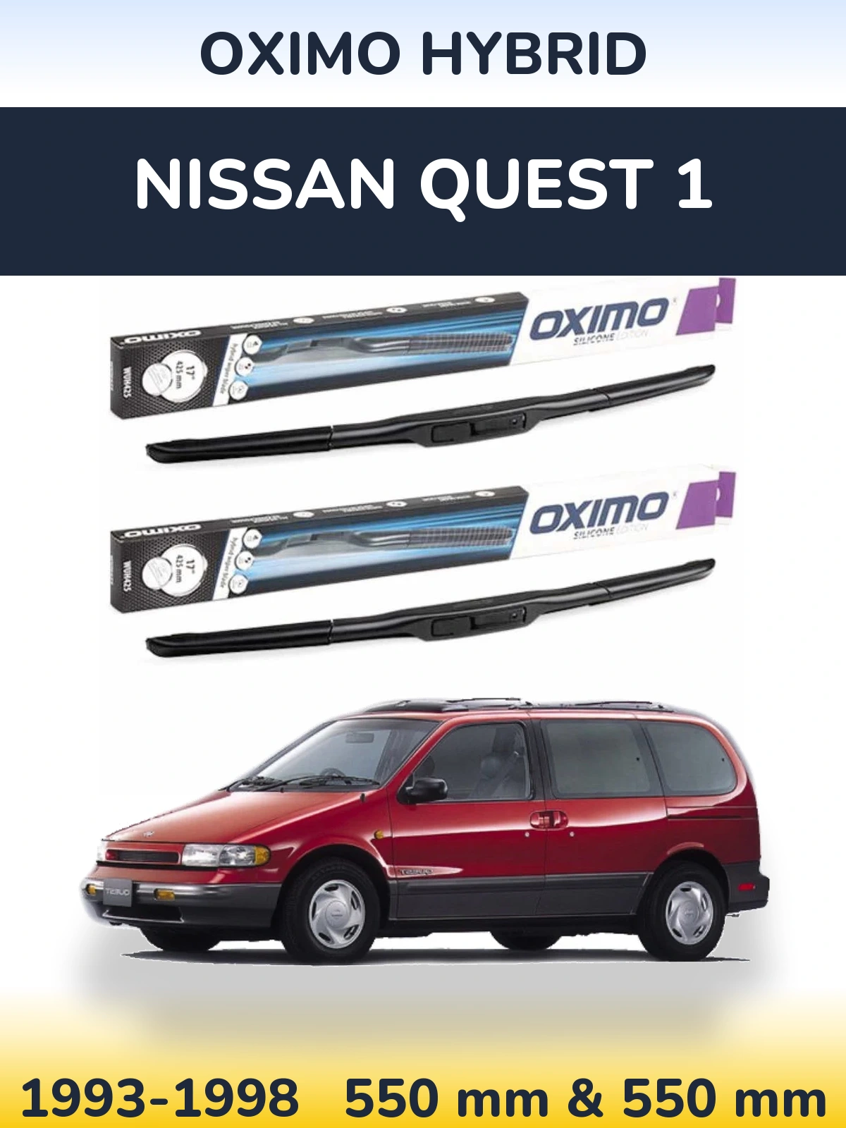 Torkarblad Oximo Hybrid för Nissan Quest 1