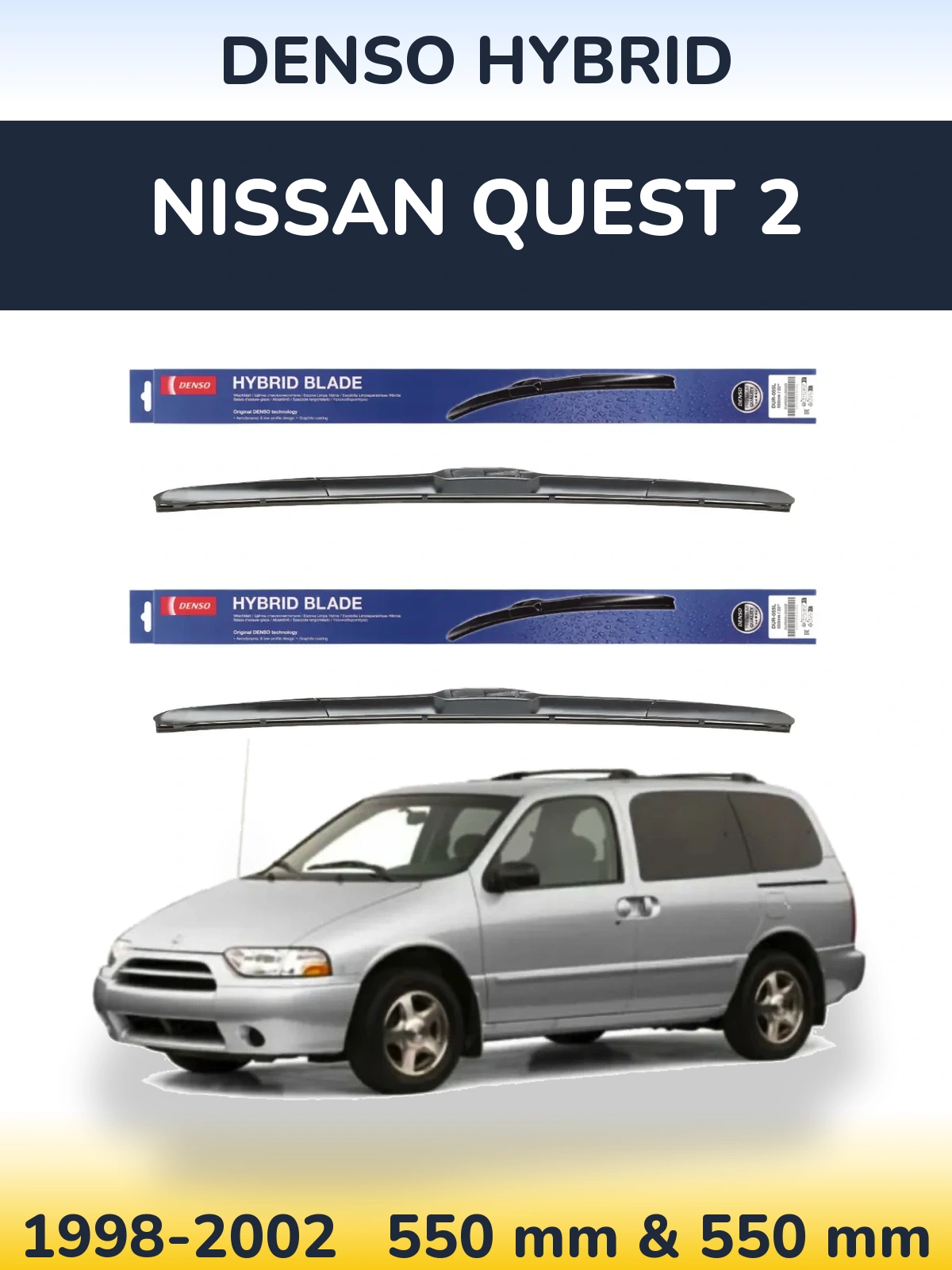 Torkarblad Denso Hybrid för Nissan Quest 2