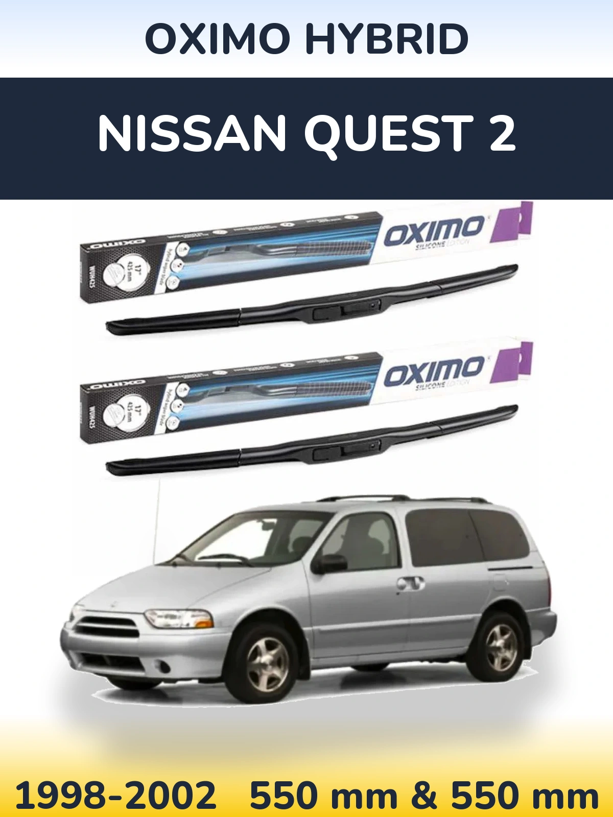 Torkarblad Oximo Hybrid för Nissan Quest 2