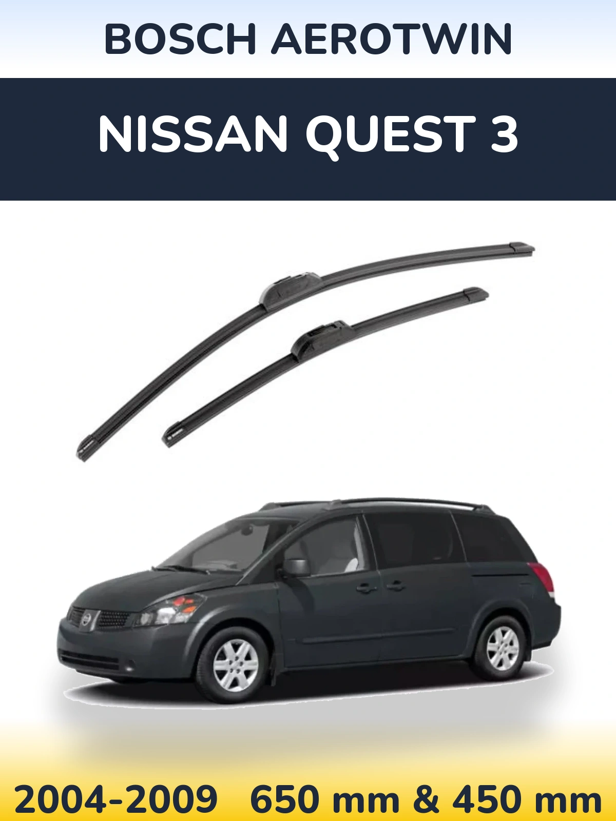 Torkarblad BOSCH AeroTwin för Nissan Quest 3