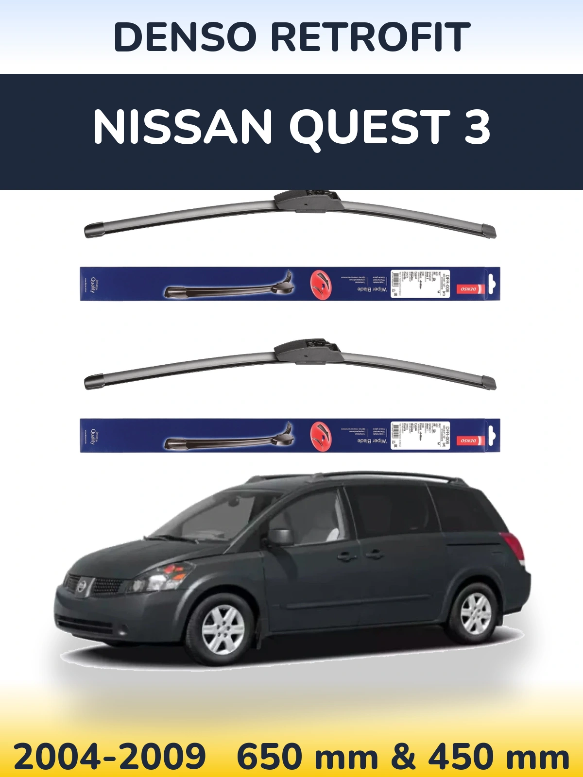 Torkarblad Denso Retrofit för Nissan Quest 3