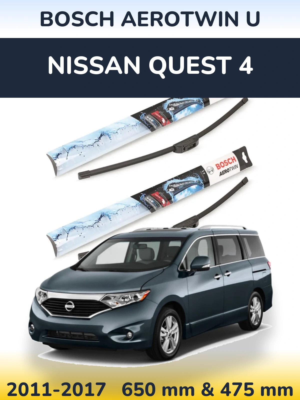 Torkarblad BOSCH AeroTwin U för Nissan Quest 4