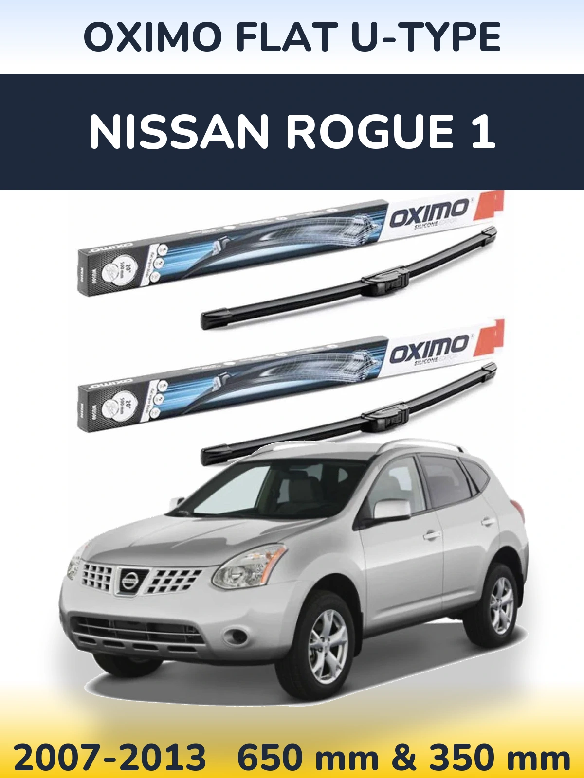 Torkarblad Oximo Flat U-type för Nissan Rogue 1