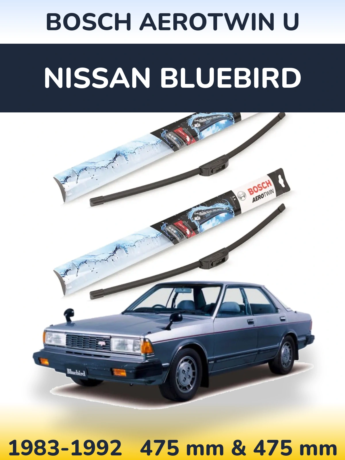 Torkarblad BOSCH AeroTwin U för Nissan Bluebird