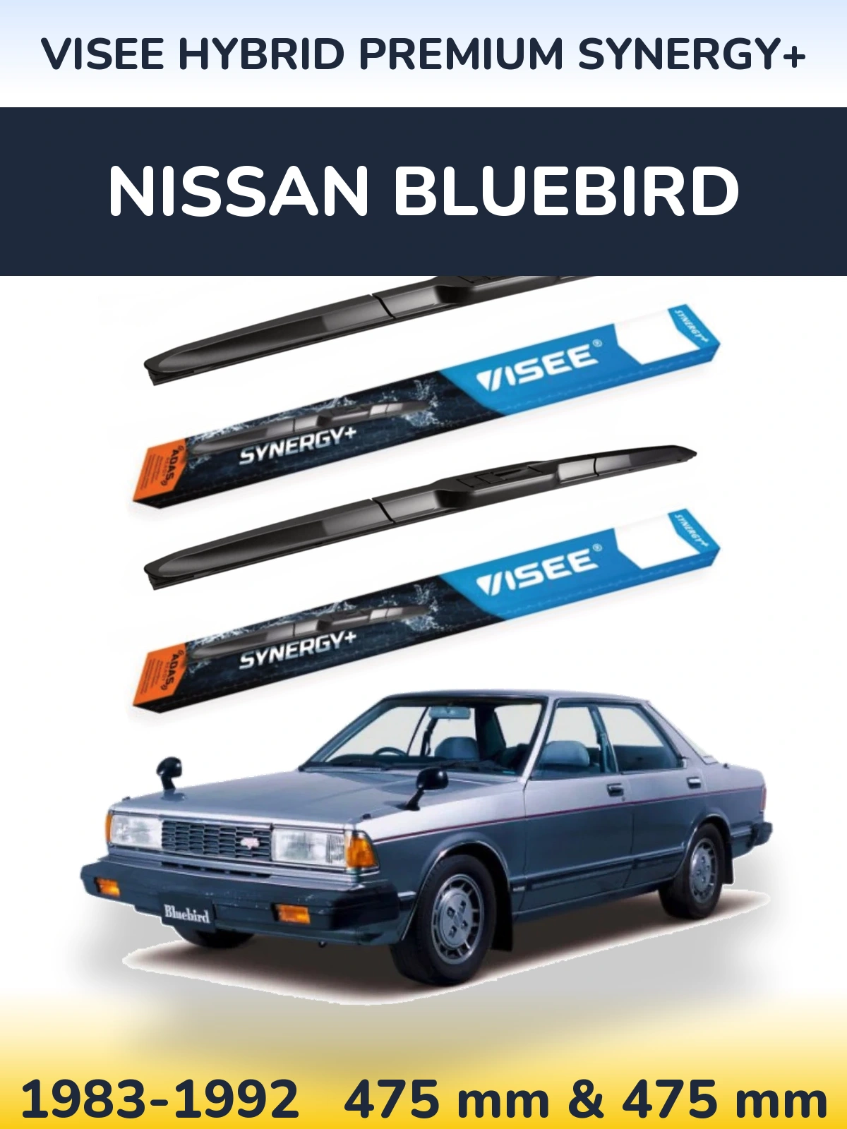 Torkarblad VISEE HYBRID PREMIUM SYNERGY+ för Nissan Bluebird