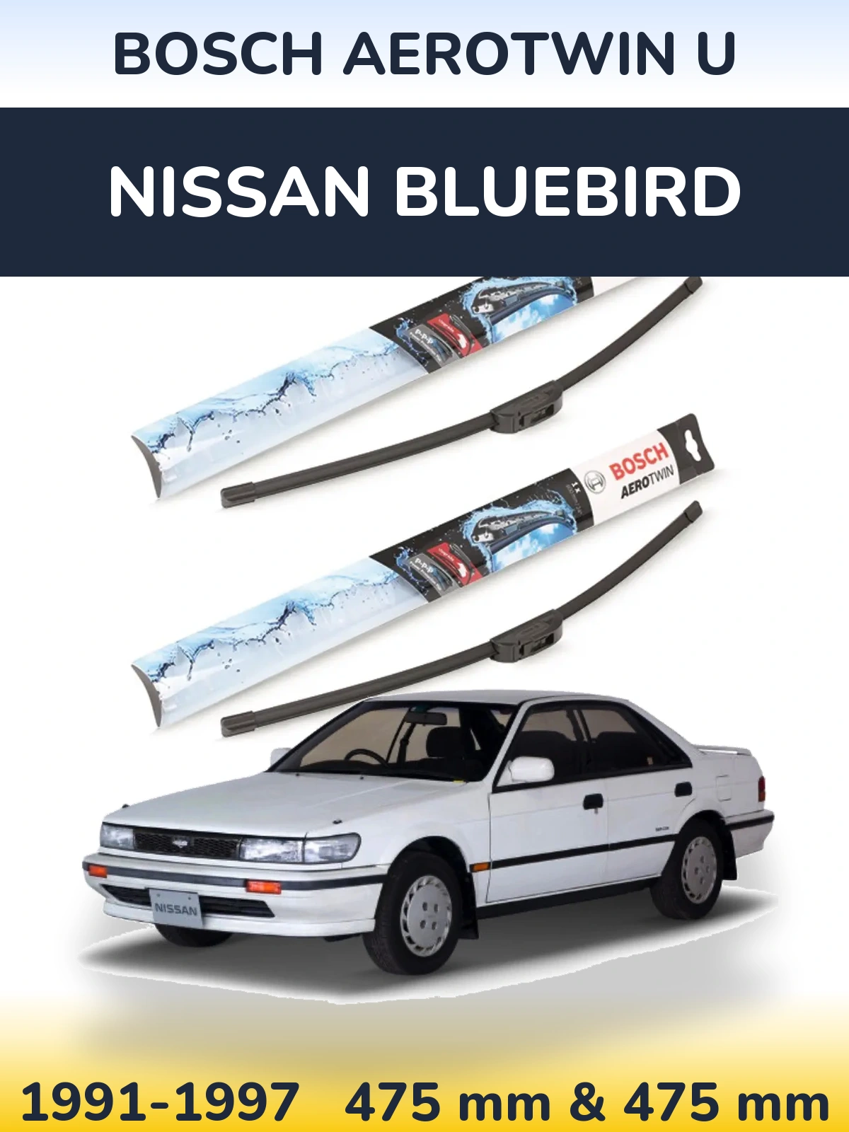 Torkarblad BOSCH AeroTwin U för Nissan Bluebird