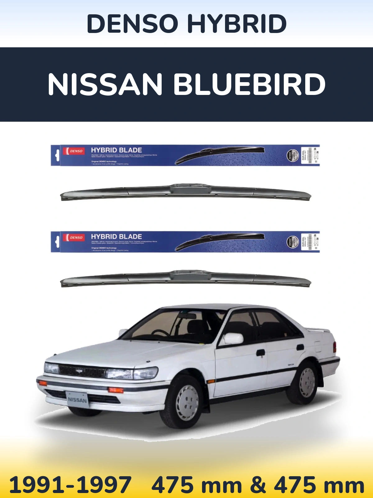 Torkarblad Denso Hybrid för Nissan Bluebird