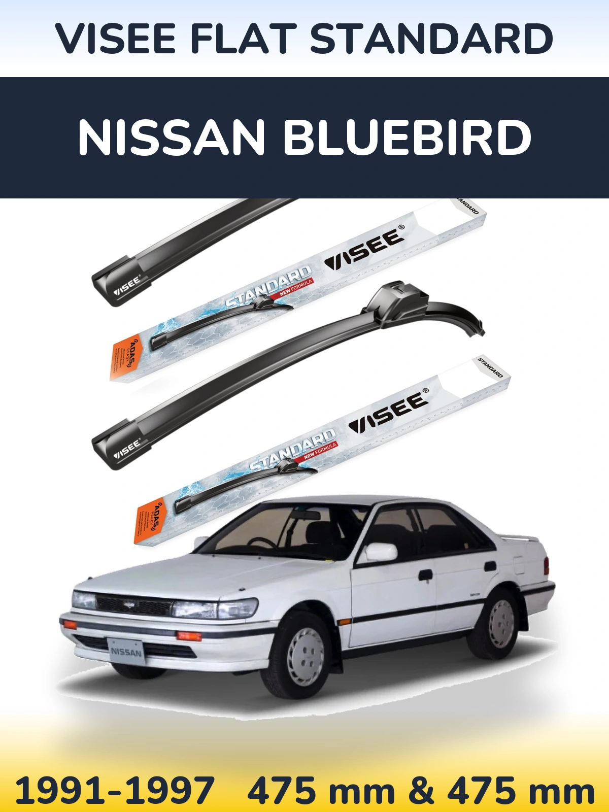 Torkarblad VISEE FLAT STANDARD för Nissan Bluebird