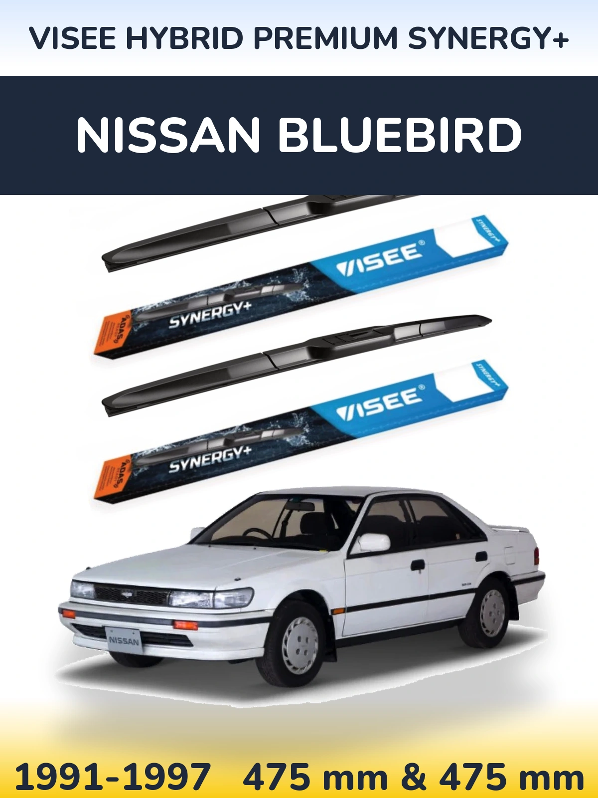 Torkarblad VISEE HYBRID PREMIUM SYNERGY+ för Nissan Bluebird