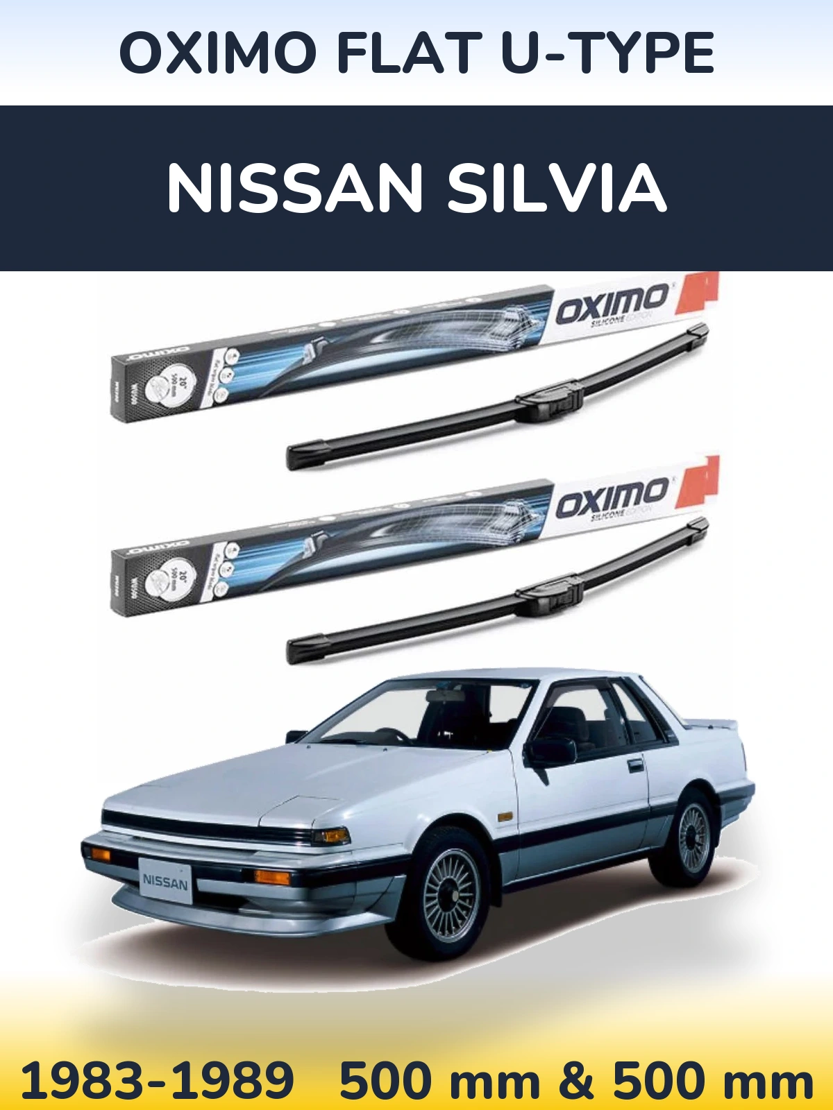 Torkarblad Oximo Flat U-type för Nissan Silvia