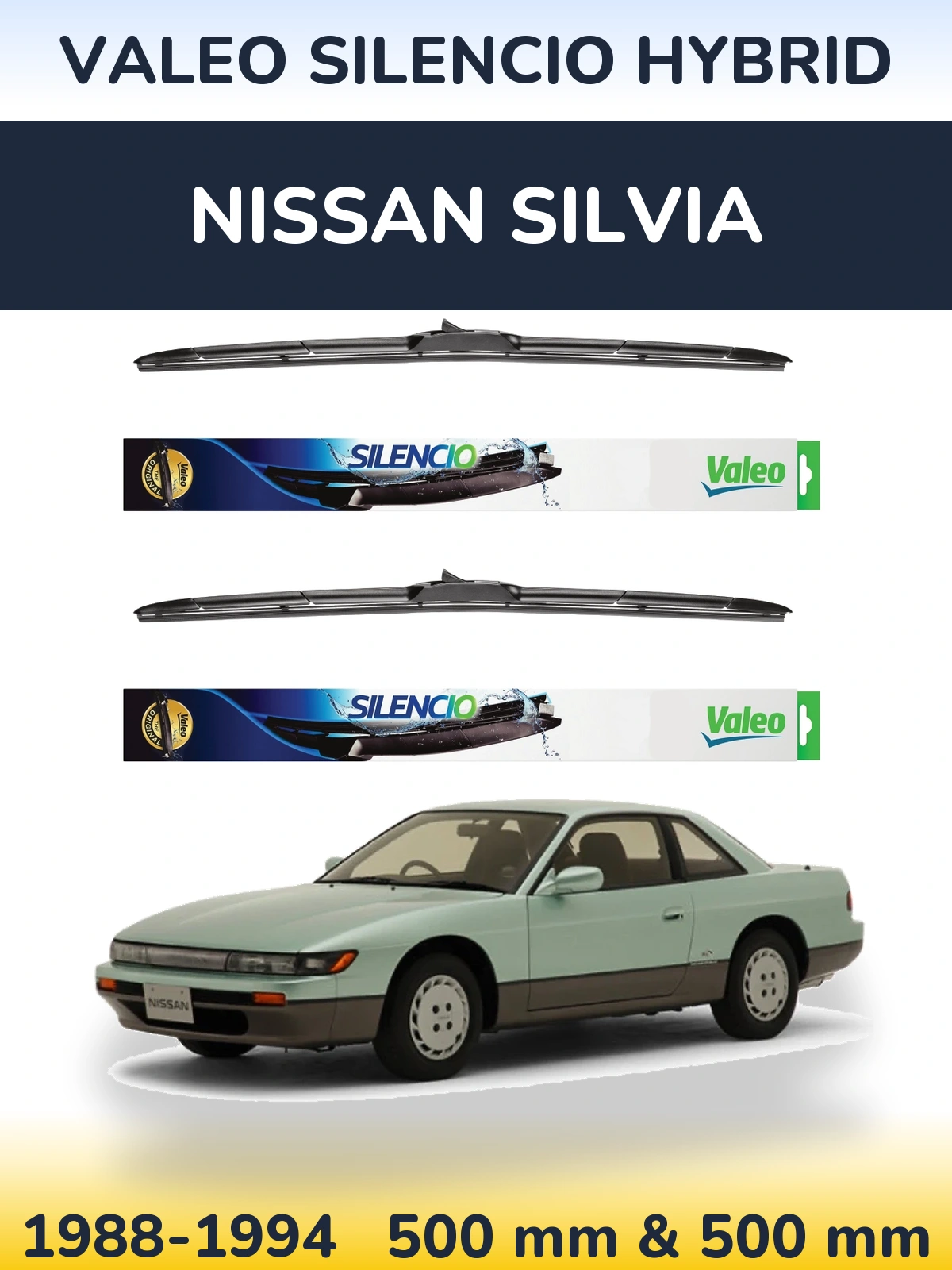 Torkarblad Valeo Silencio Hybrid för Nissan Silvia