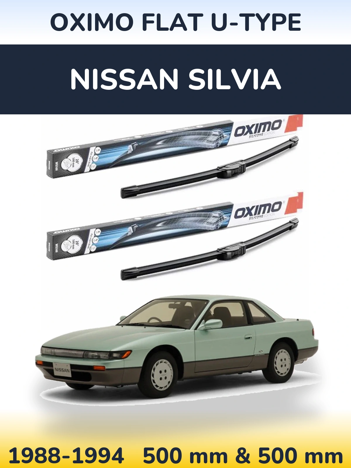 Torkarblad Oximo Flat U-type för Nissan Silvia