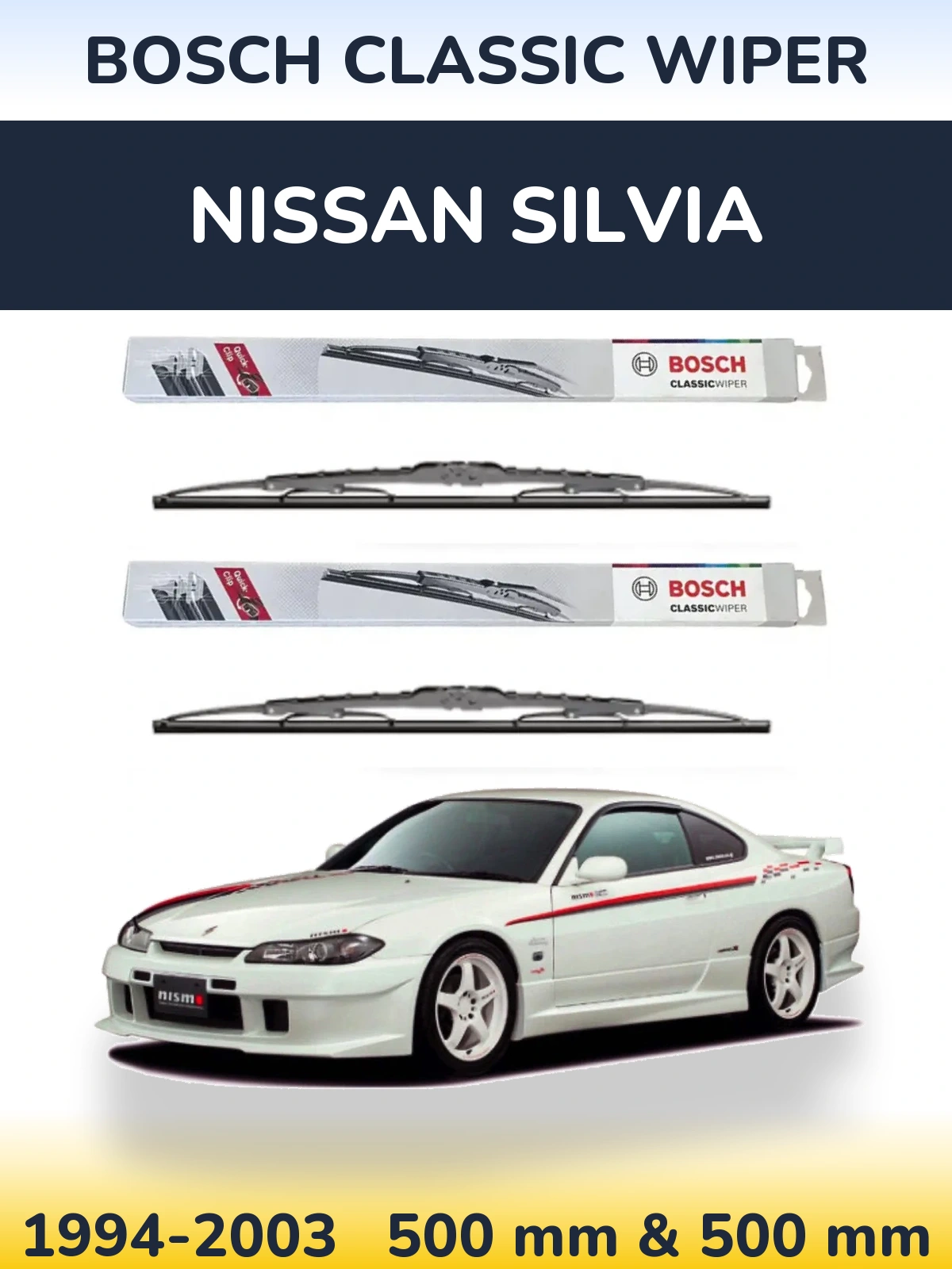 Torkarblad BOSCH Classic Wiper för Nissan Silvia