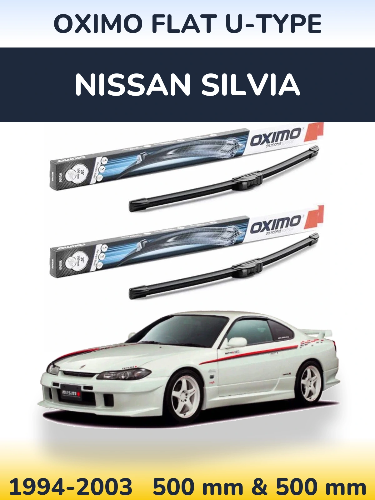 Torkarblad Oximo Flat U-type för Nissan Silvia