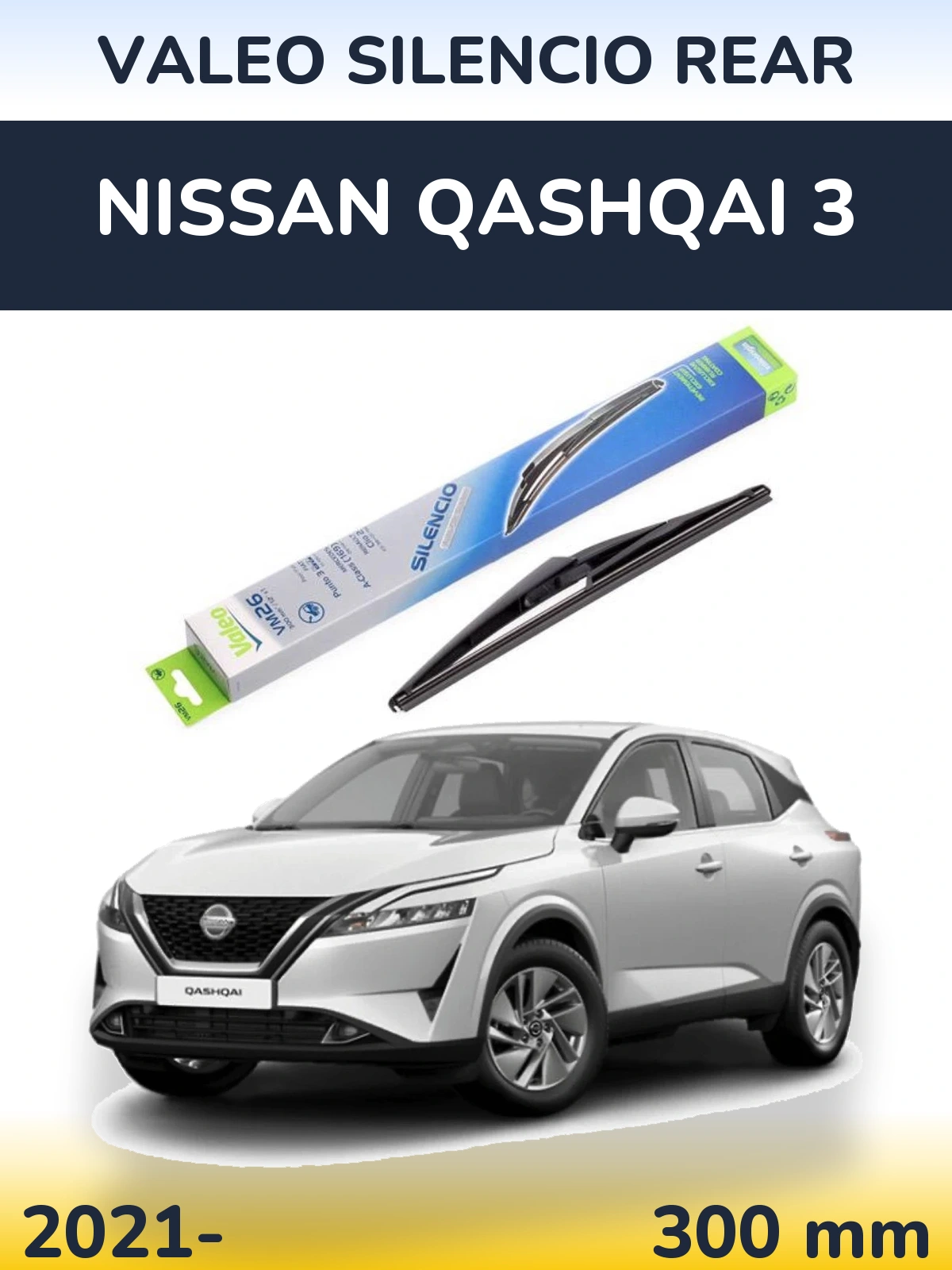Torkarblad Valeo Silencio Rear för Nissan Qashqai 3