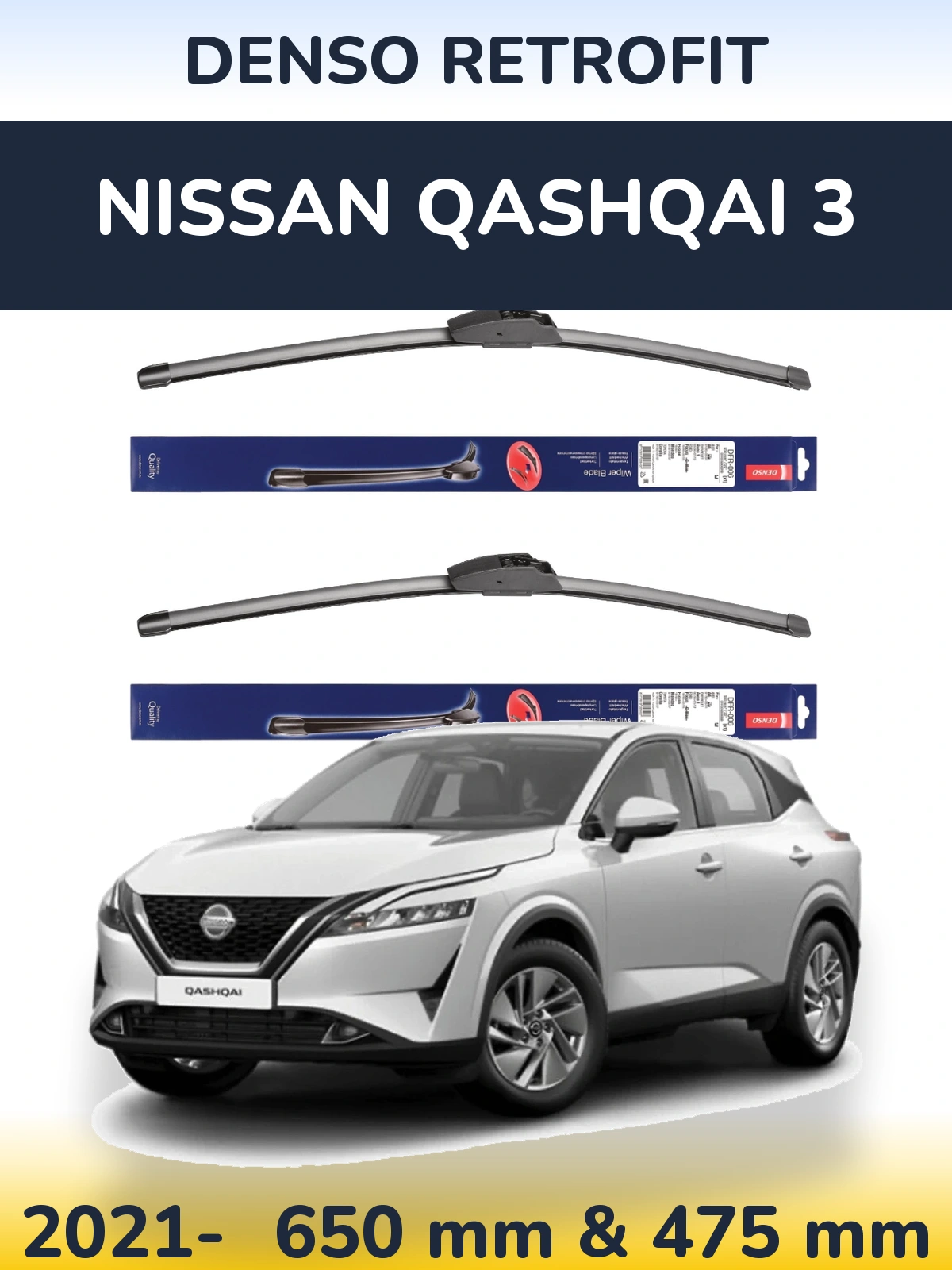 Torkarblad Denso Retrofit för Nissan Qashqai 3