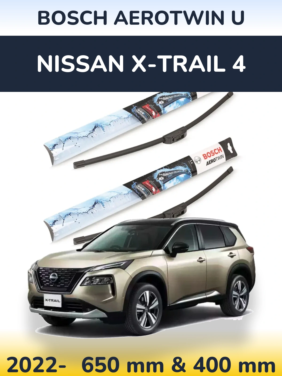 Torkarblad BOSCH AeroTwin U för Nissan X-Trail 4