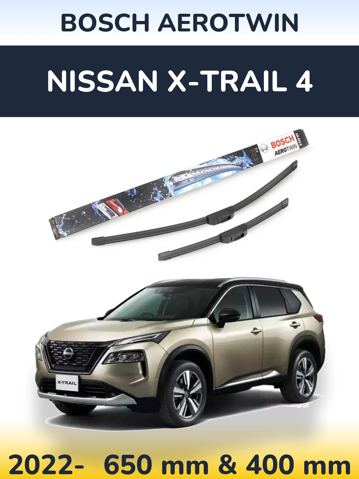 Torkarblad BOSCH AeroTwin för Nissan X-Trail 4