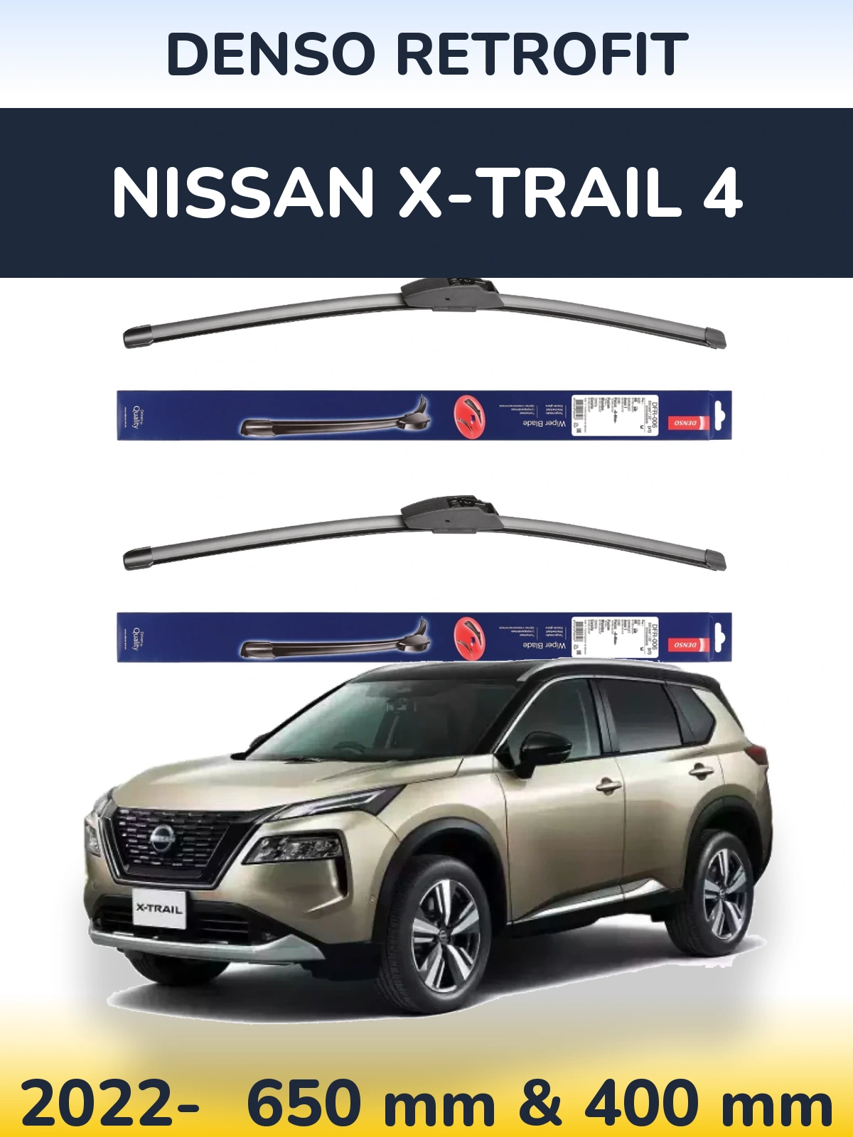 Torkarblad Denso Retrofit för Nissan X-Trail 4