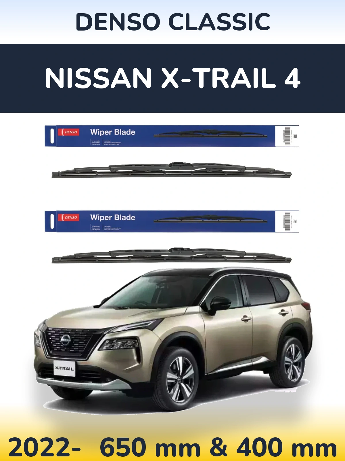 Torkarblad Denso Classic för Nissan X-Trail 4