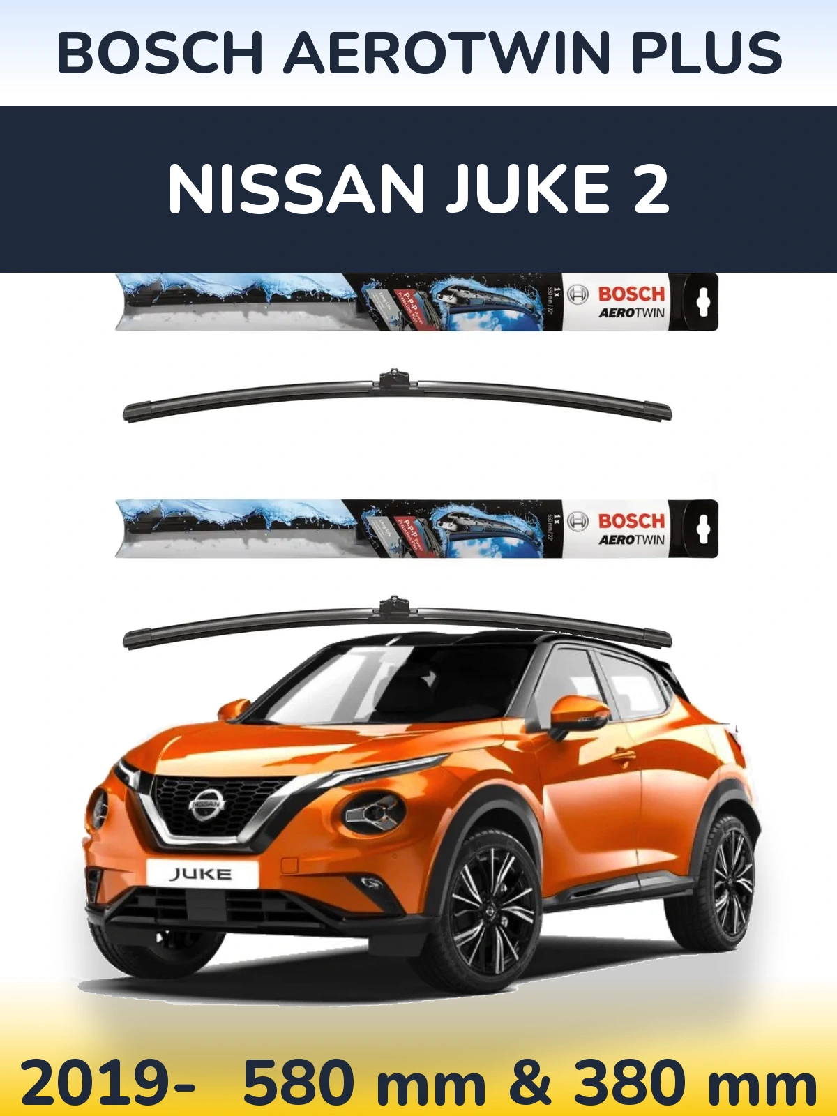 Torkarblad BOSCH AeroTwin Plus för Nissan Juke 2