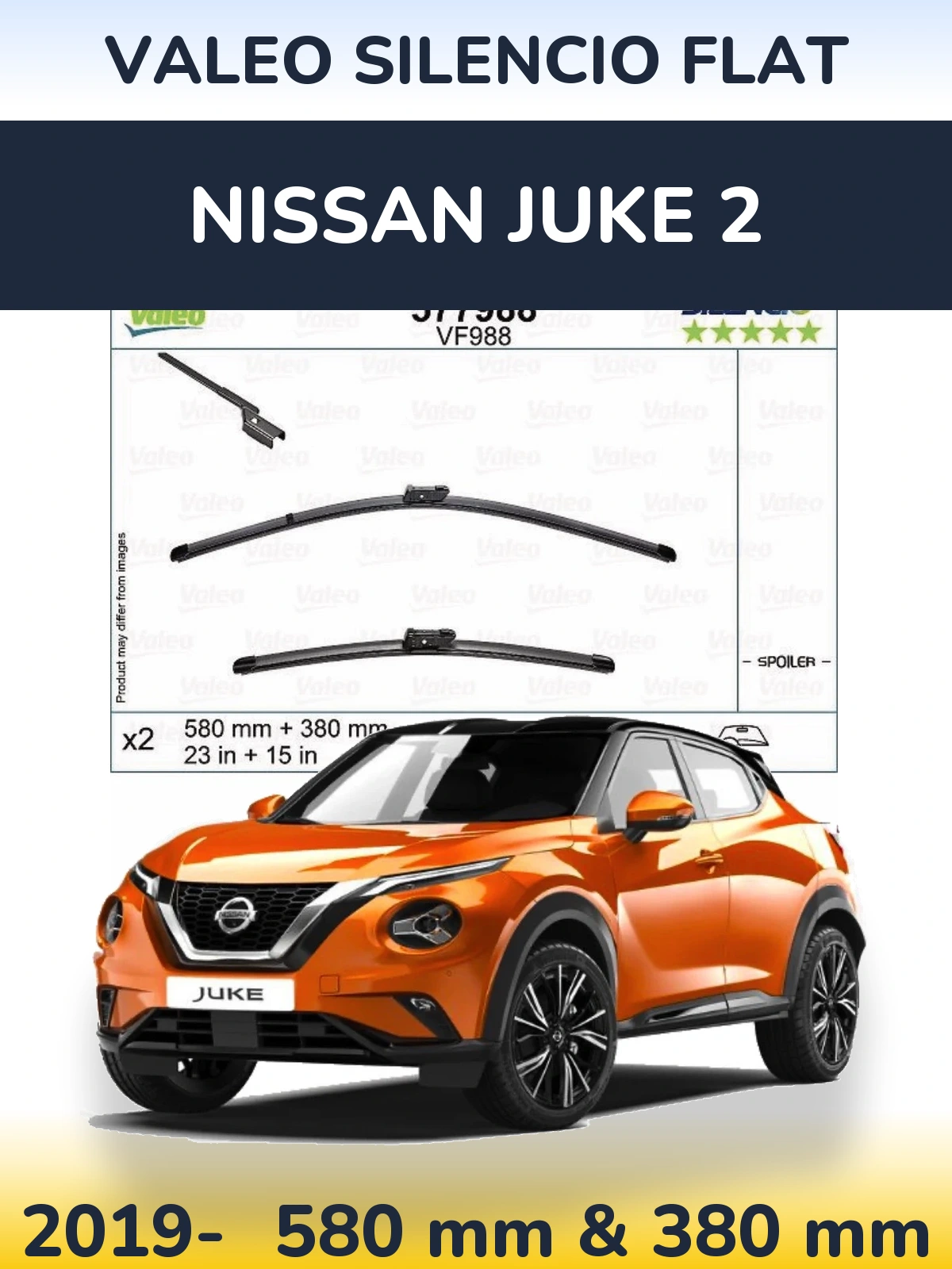 Torkarblad Valeo Silencio Flat för Nissan Juke 2