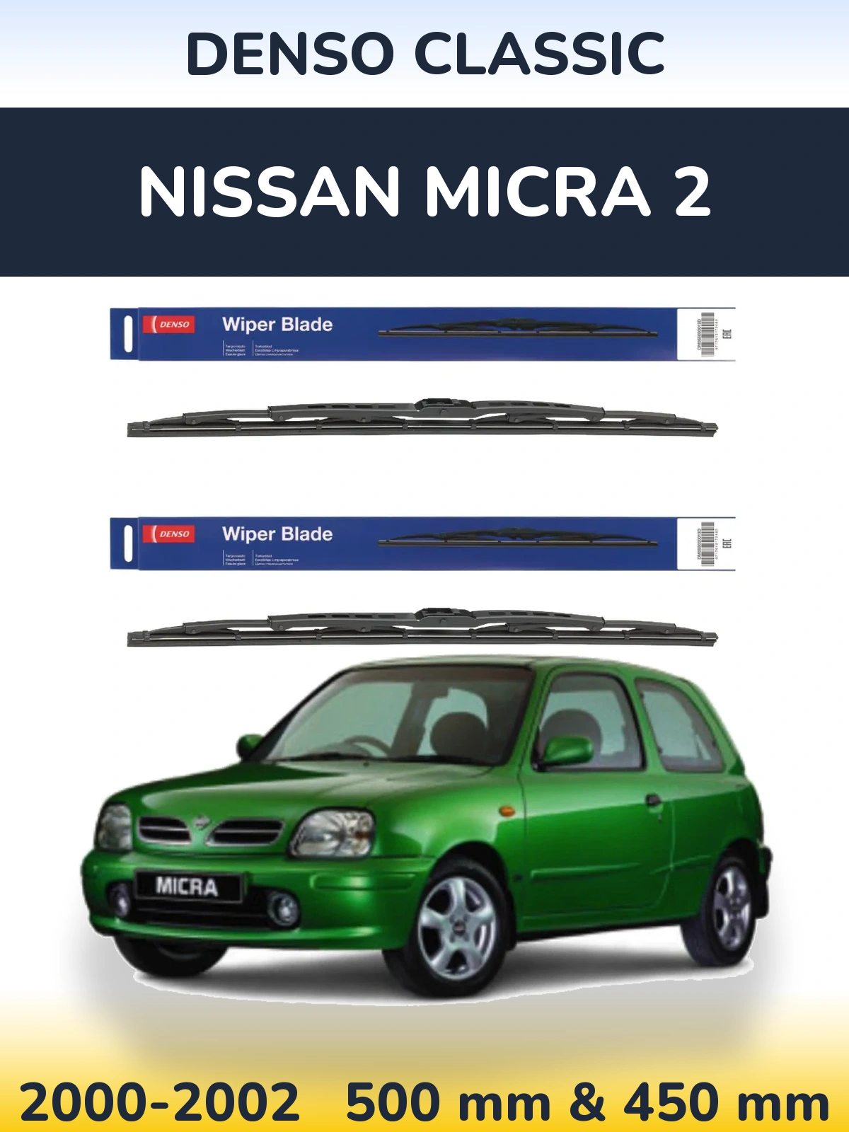 Torkarblad Denso Classic för Nissan Micra 2