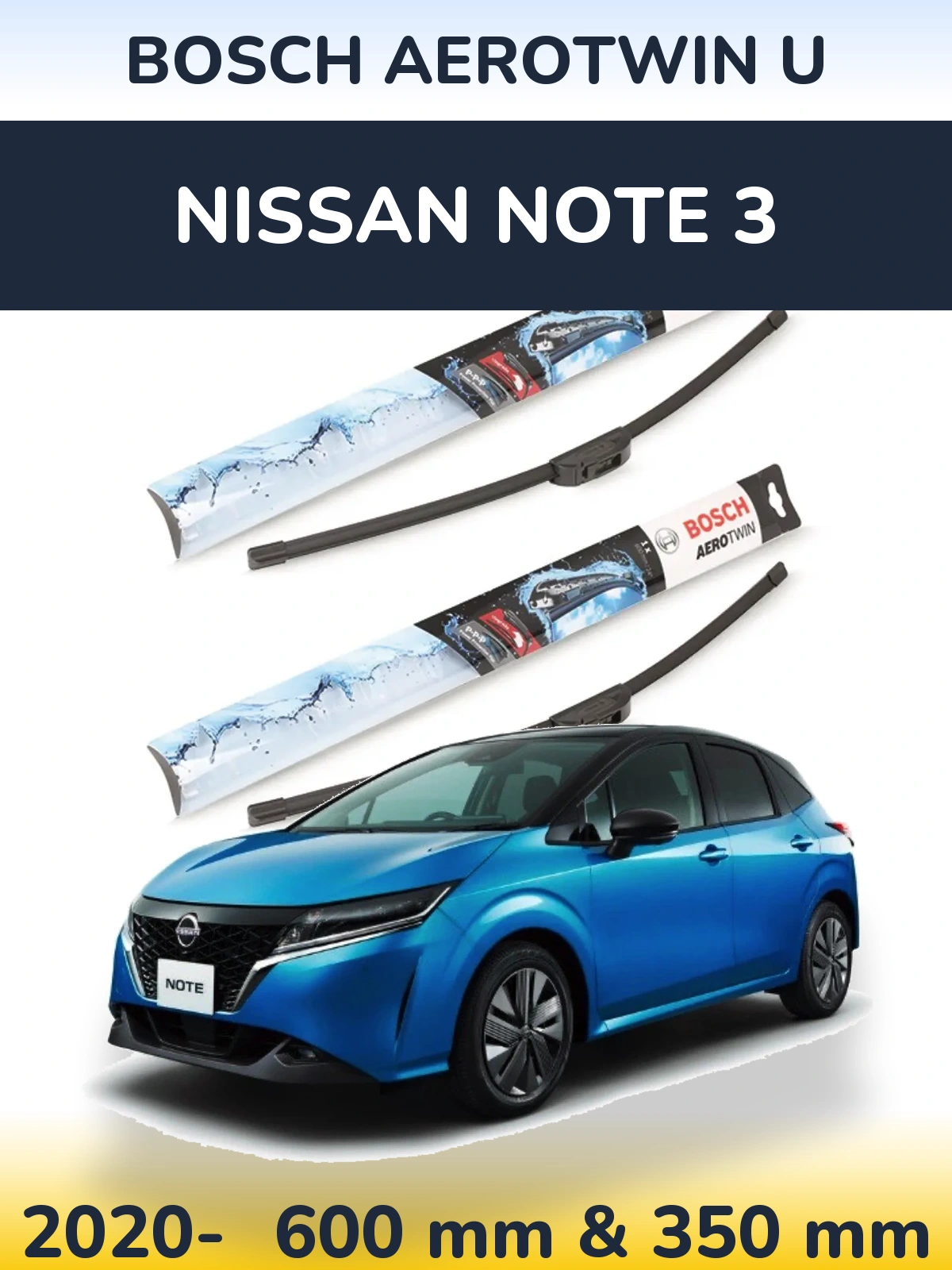 Torkarblad BOSCH AeroTwin U för Nissan Note 3