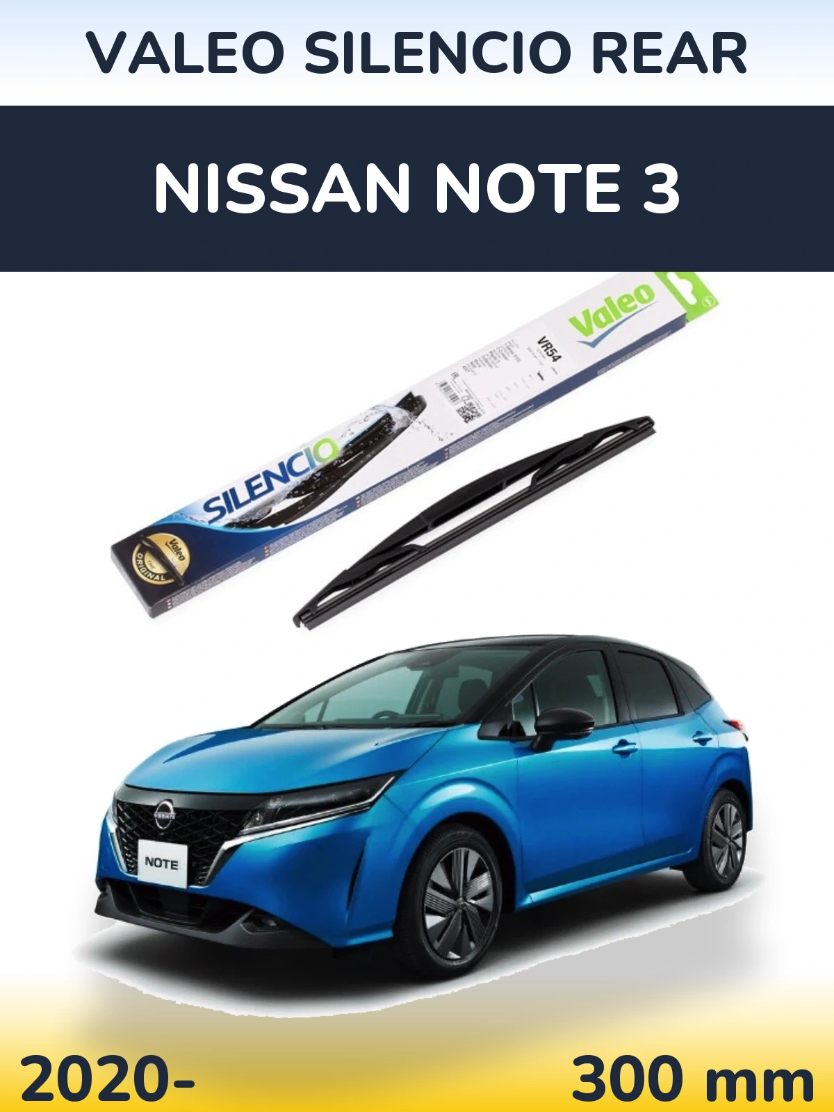 Torkarblad Valeo Silencio Rear för Nissan Note 3