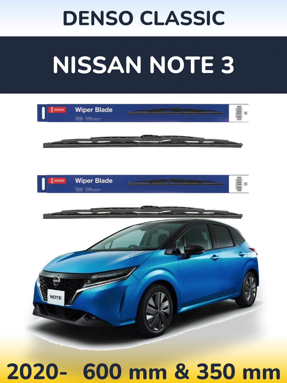 Torkarblad Denso Classic för Nissan Note 3