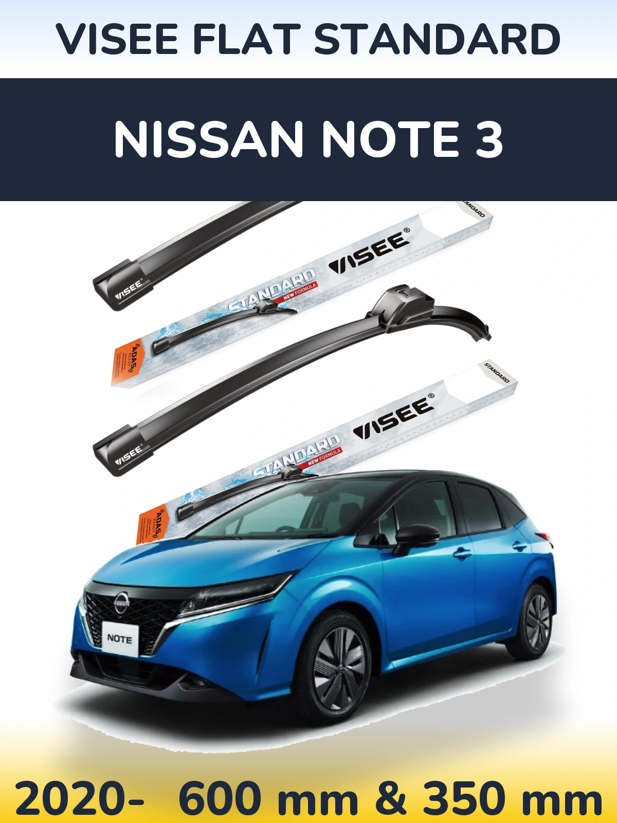 Torkarblad VISEE FLAT STANDARD för Nissan Note 3